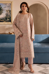 3-PC Unstitched Chiffon Embroidered Miraal by Emaan Adeel | NAIRA